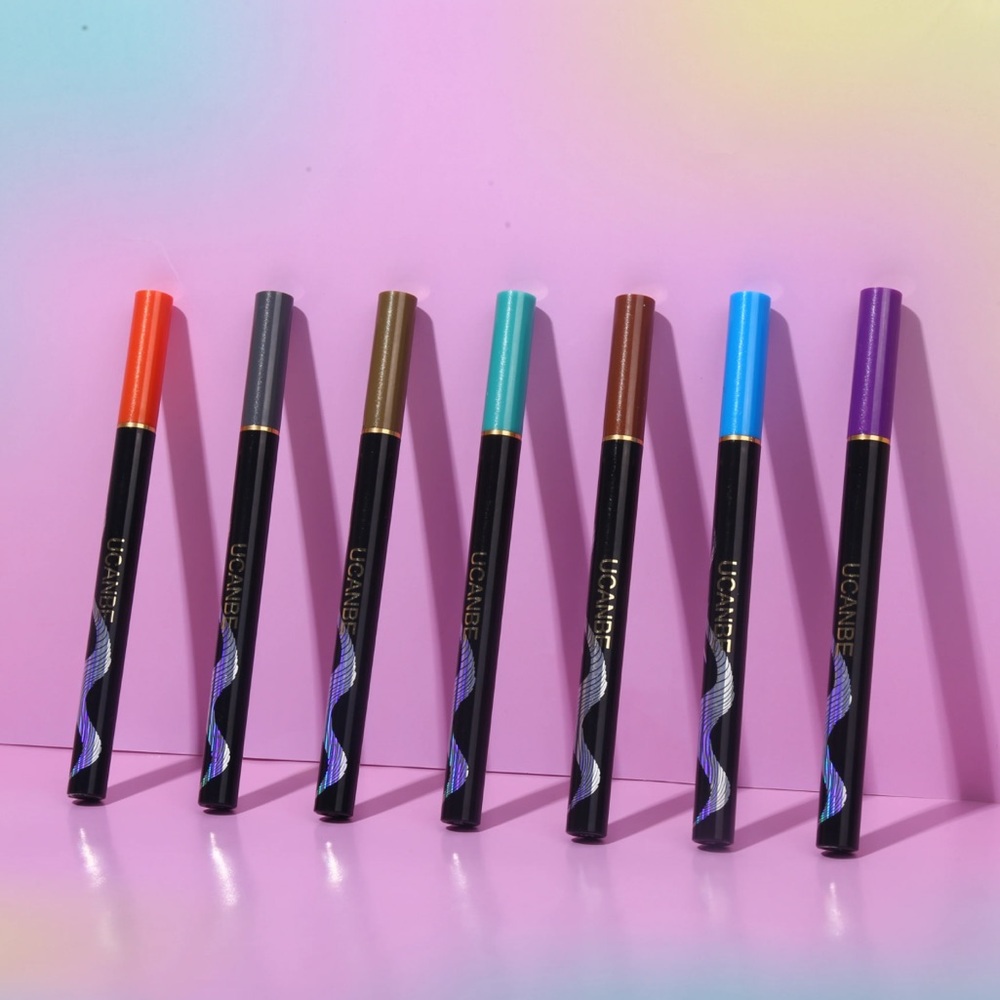 UCANBE 7 Colors Metallic Sparkle Finish Sparkling Eyeliner Pen Set